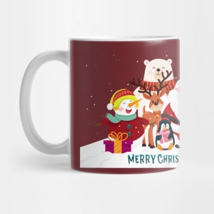 Cute Christmas Santa, Penguin, Polar Bear, Snowman, Reindeer Mug